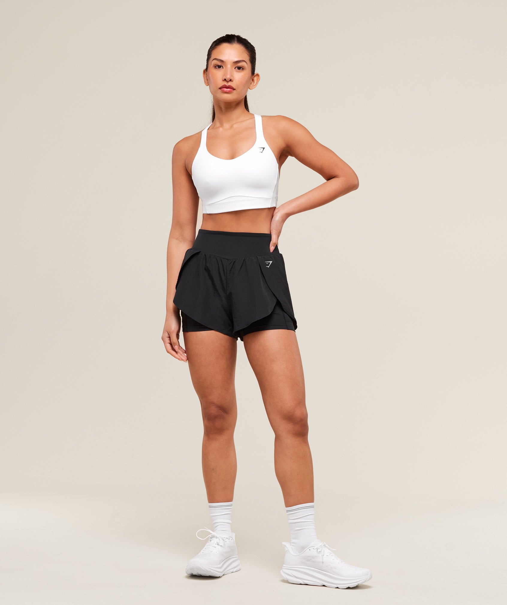 Women's Gymshark Running 2-In-1 Shorts Black