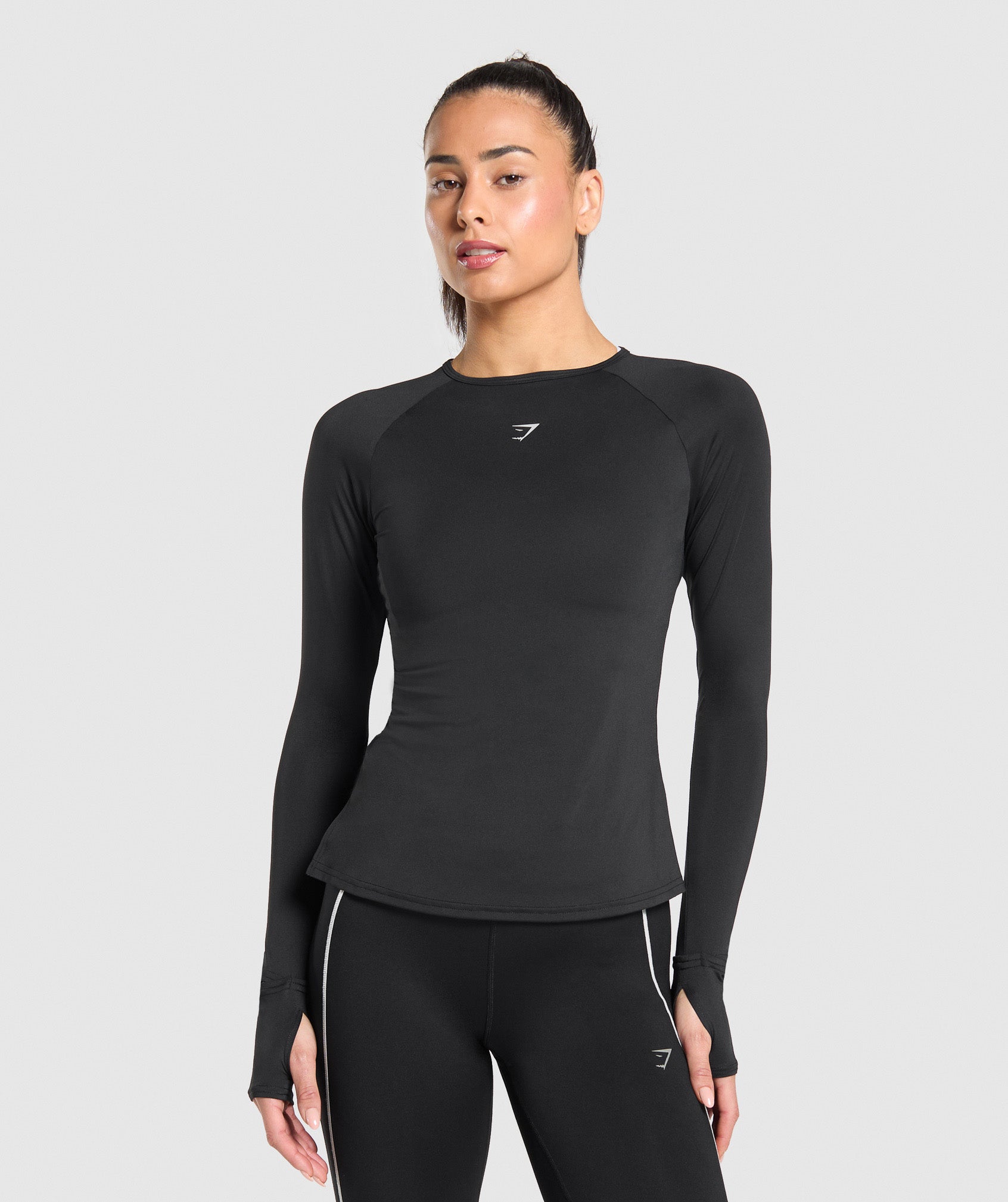 Women's Gymshark Running Long Sleeve Top Black