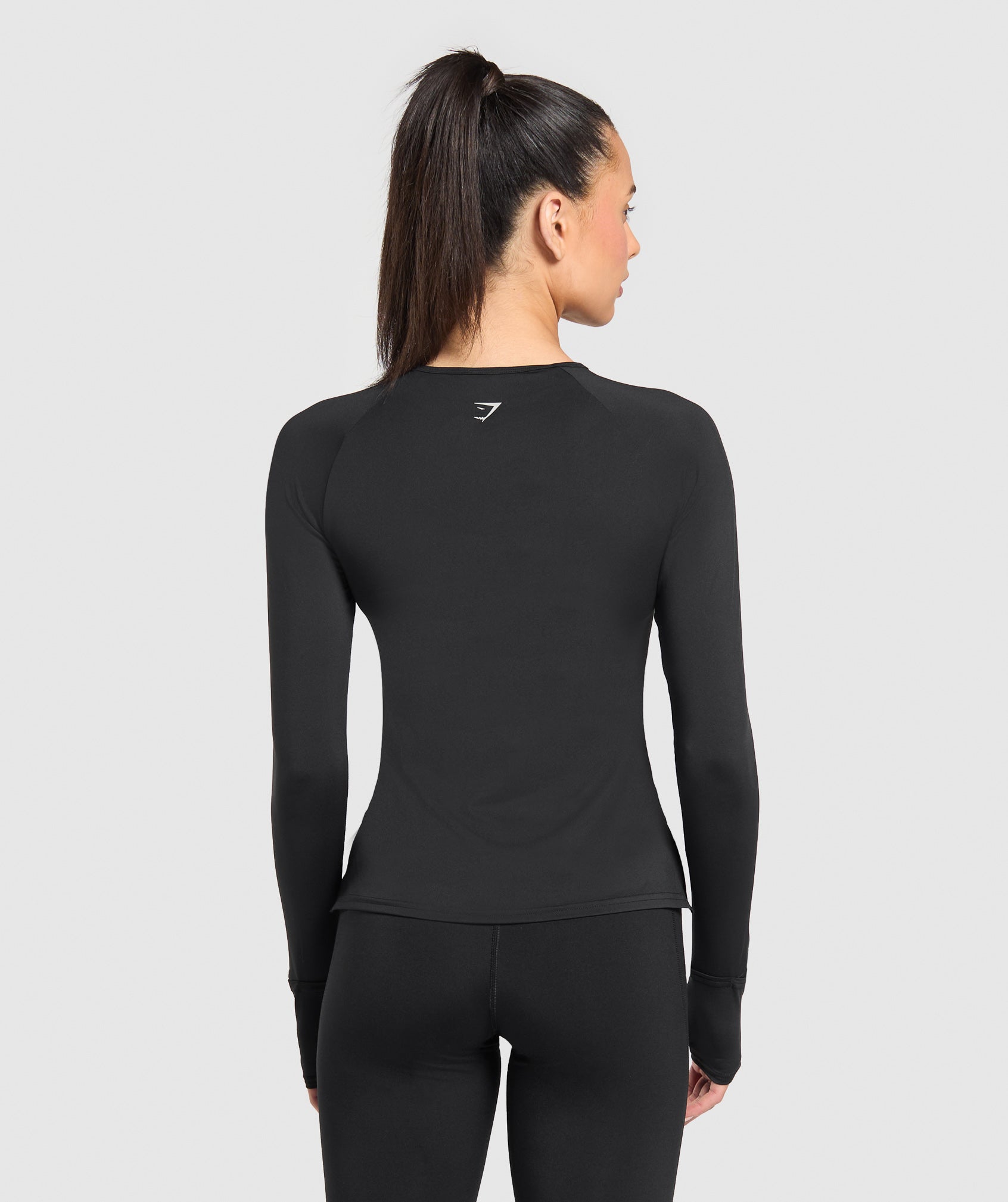 Women's Gymshark Running Long Sleeve Top Black
