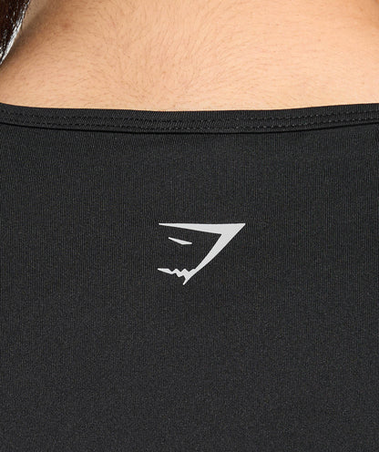 Women's Gymshark Running Long Sleeve Top Black