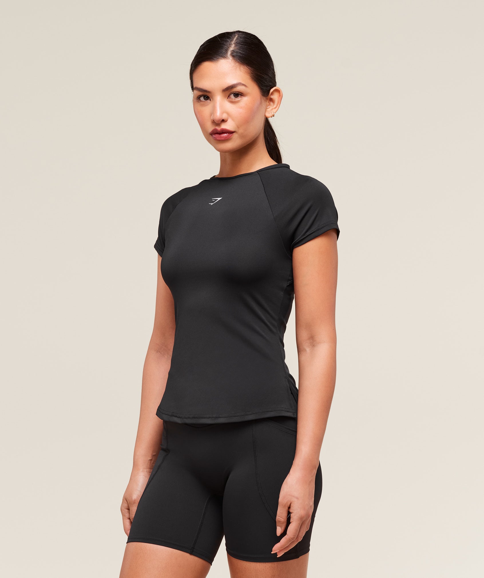 Women's Gymshark Running Back Vent T-Shirt Black