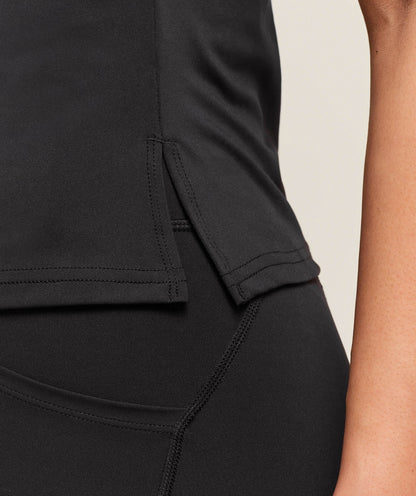 Women's Gymshark Running Back Vent T-Shirt Black