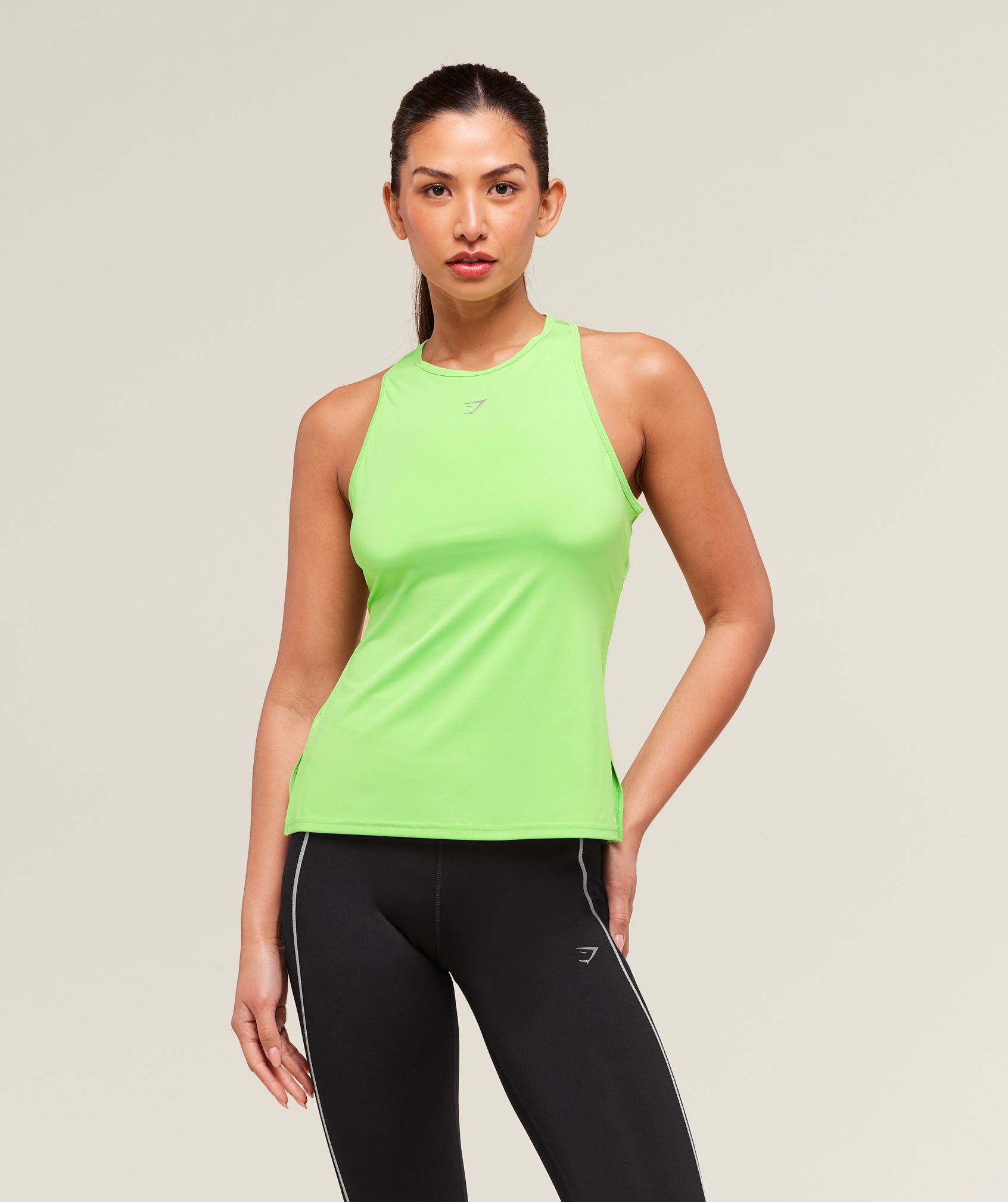 Women's Gymshark Running Back Vent Tank Energy Gelato Green