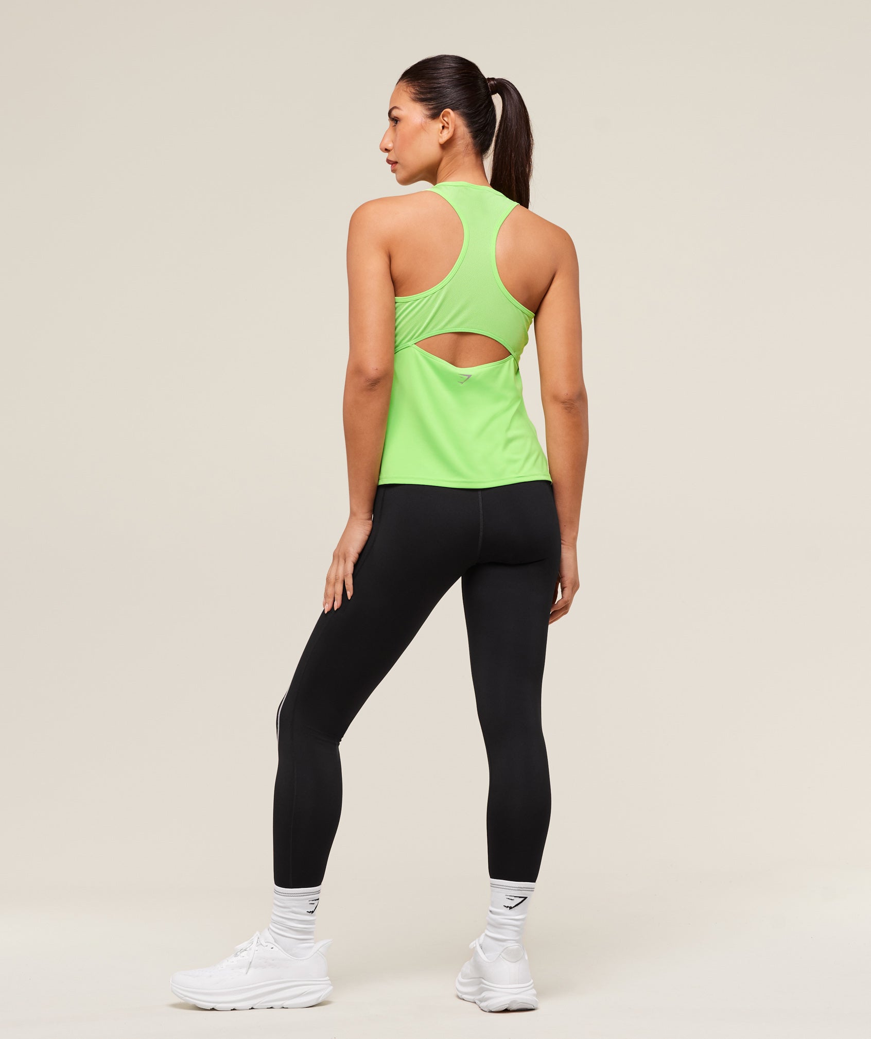 Women's Gymshark Running Back Vent Tank Energy Gelato Green