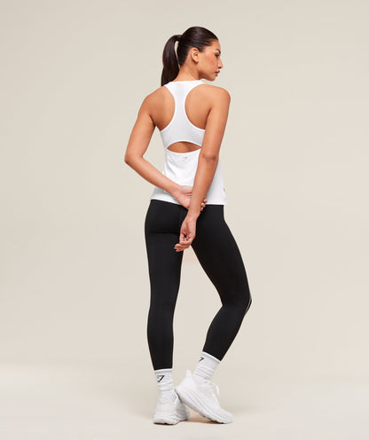Women's Gymshark Running Back Vent Tank White