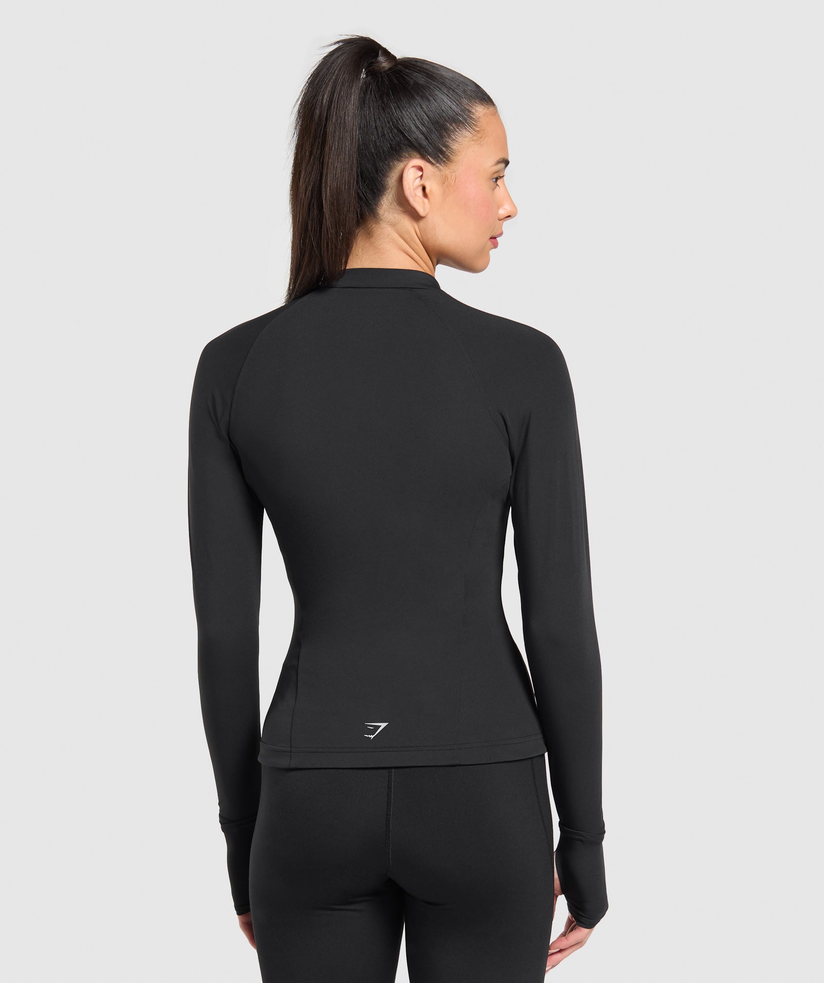 Women's Gymshark Running Full Zip Jacket Black