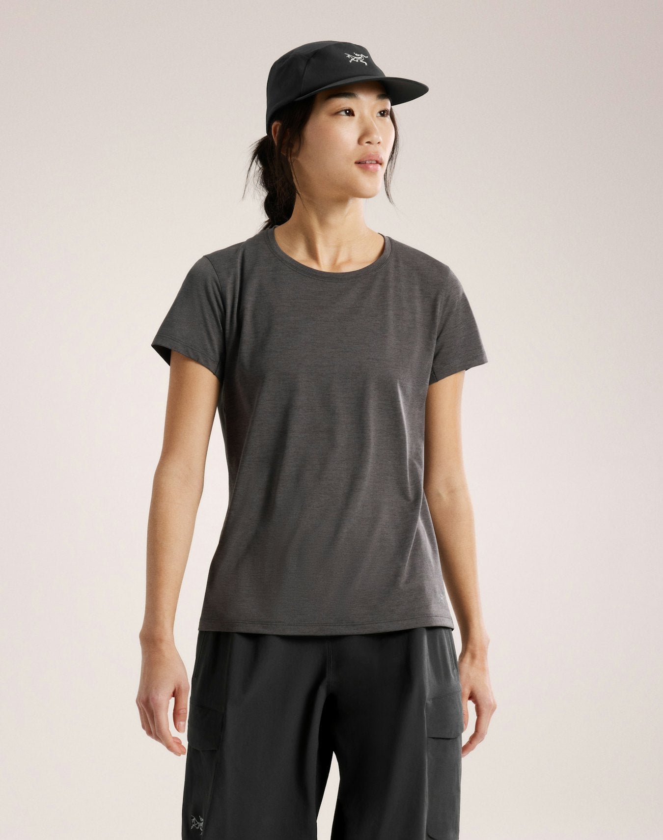 Arc'teryx Taema Crew Neck Shirt SS Women's - Black Heather