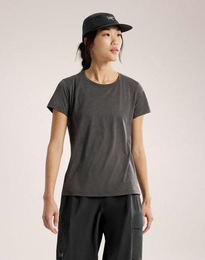 Arc'teryx Taema Crew Neck Shirt SS Women's - Black Heather