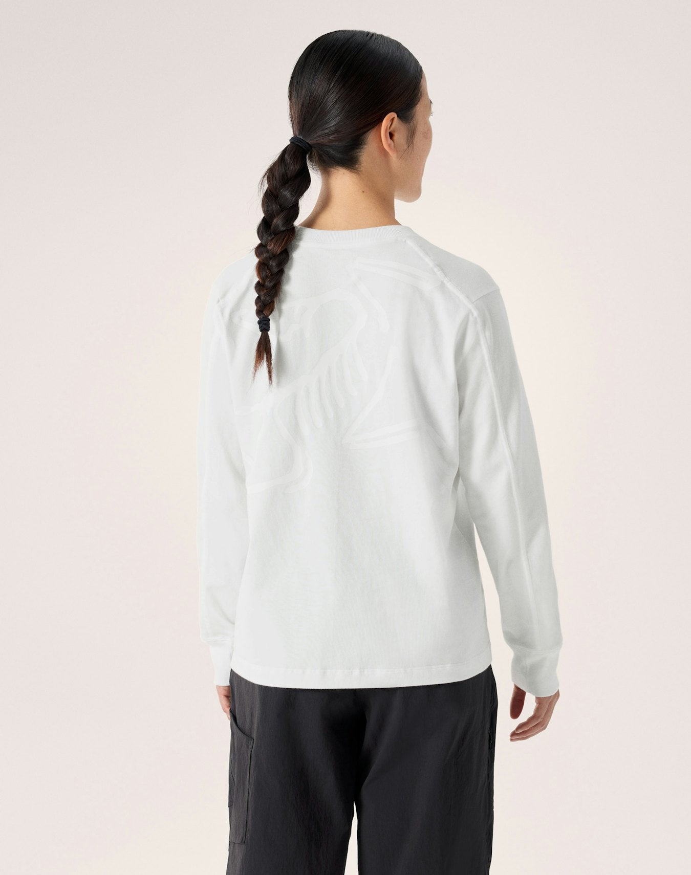 Arc'teryx Kragg Cotton Bird Crew Neck Shirt LS Women's - White Light / White