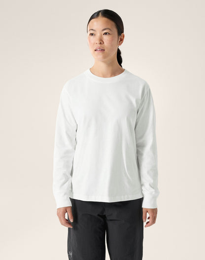 Arc'teryx Kragg Cotton Bird Crew Neck Shirt LS Women's - White Light / White