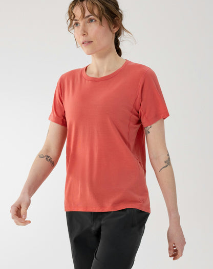 Arc'teryx Lana Merino Wool Crew Shirt SS Women's - Stone Red