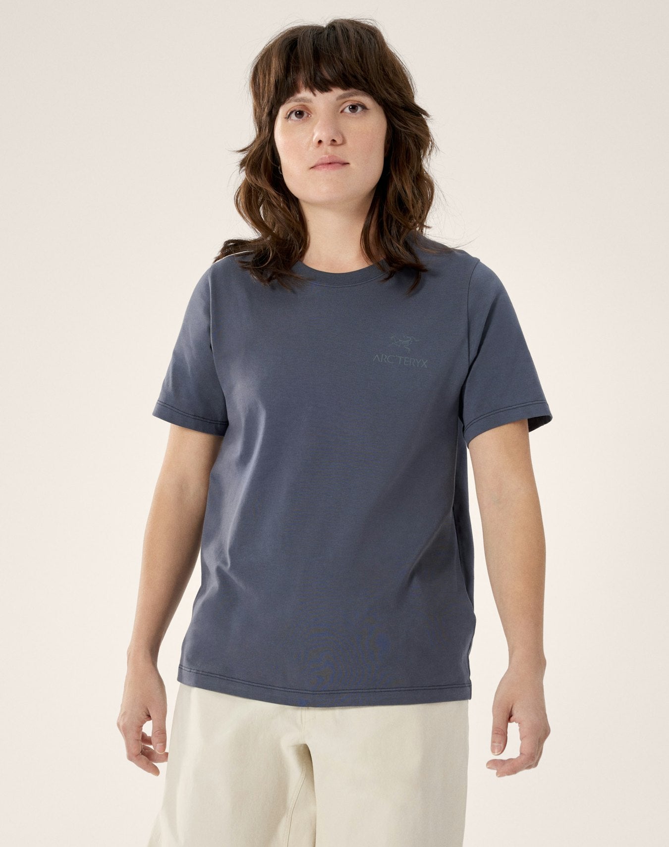 Arc'teryx Kragg SL Cotton Emblem Crew Shirt SS Women's - Dk Stratus