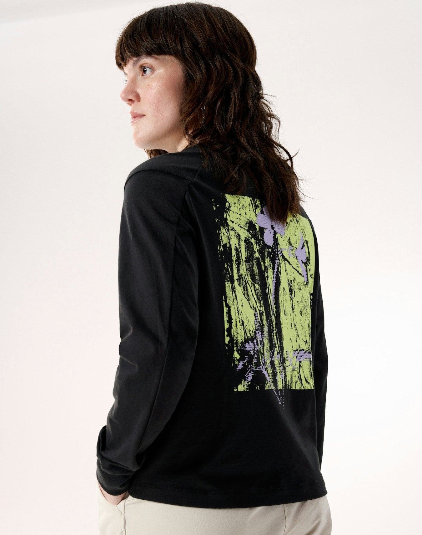 Arc'teryx Kragg SL Cotton Bloom Crew Shirt LS Women's - Black