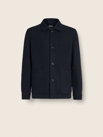 Zegna Jerseywear Wool And Cashmere Alpe Chore Jacket