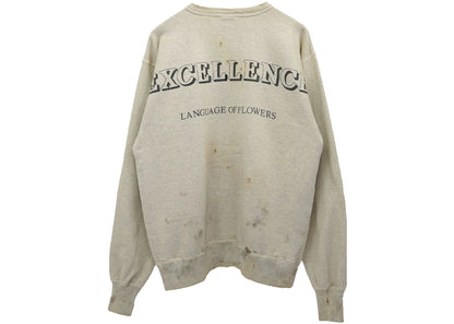 saint mxxxxxx x denim tears cotton crewneck sweatshirt grey