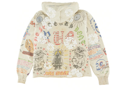 Saint Mxxxxxx × DENIM TEARS MURAL HOODIE Saint Mxxxxxx X Denim Tears Mural Hoodie Grey for Men