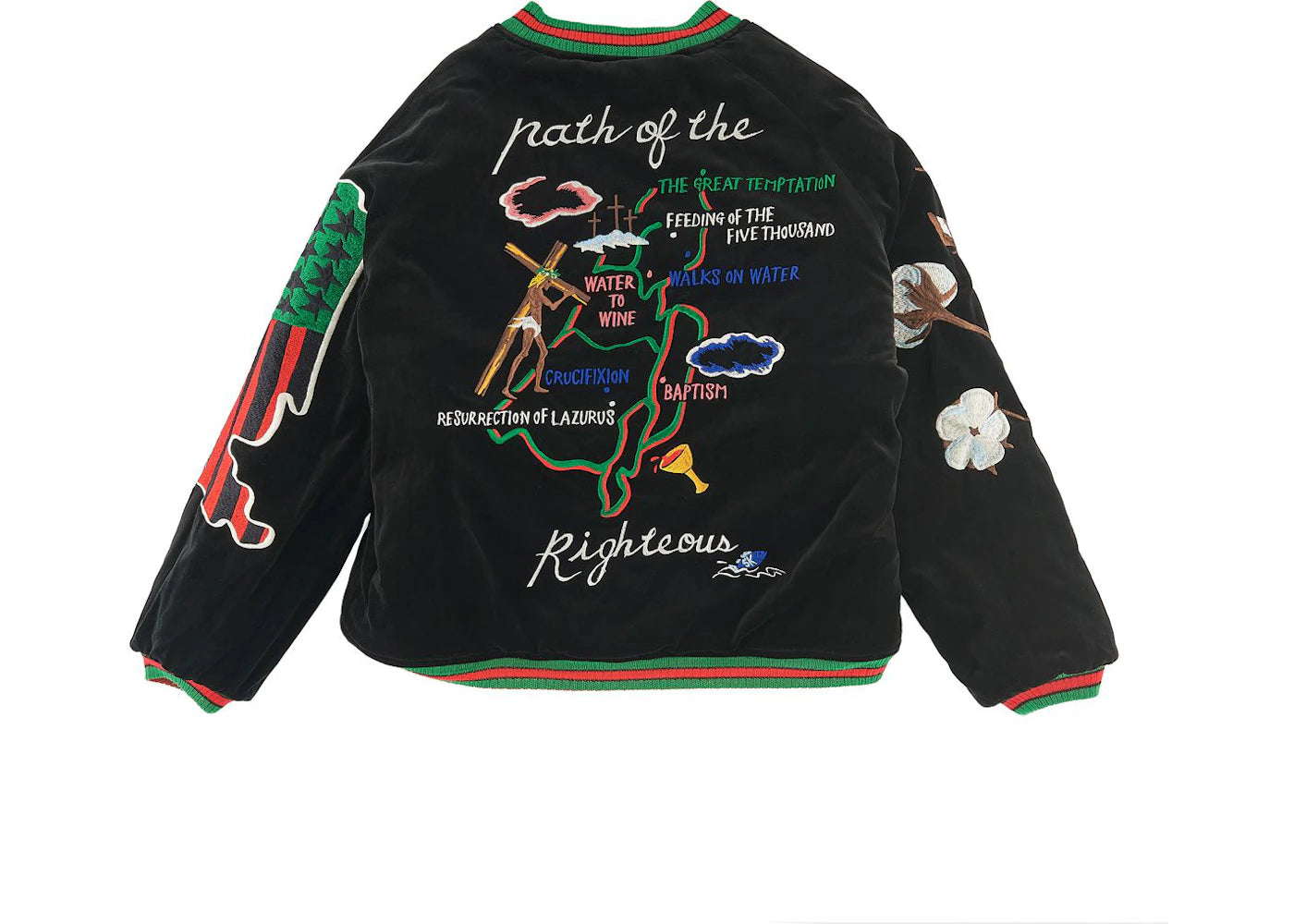 saint mxxxxxx x denim tears reversible yokosuka jacket green black