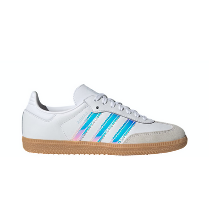 Women's Adidas Samba OG Iridescent Stripe White, front