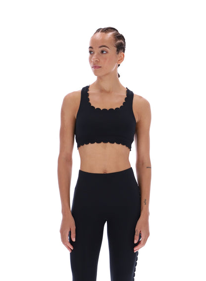Ted Baker Sandra Scalloped Edge Racerback Yoga Bra Women's