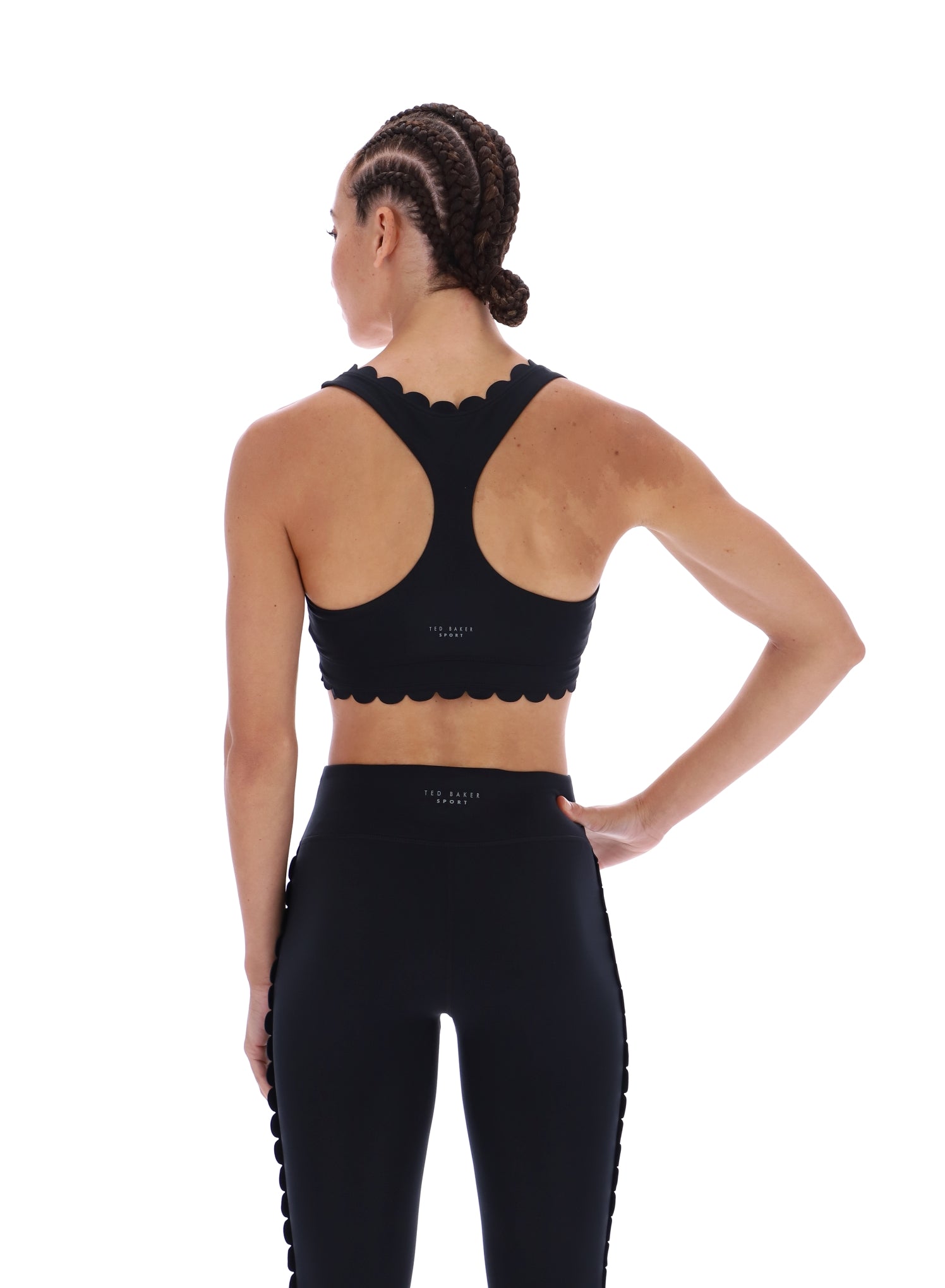 Ted Baker Sandra Scalloped Edge Racerback Yoga Bra Women's