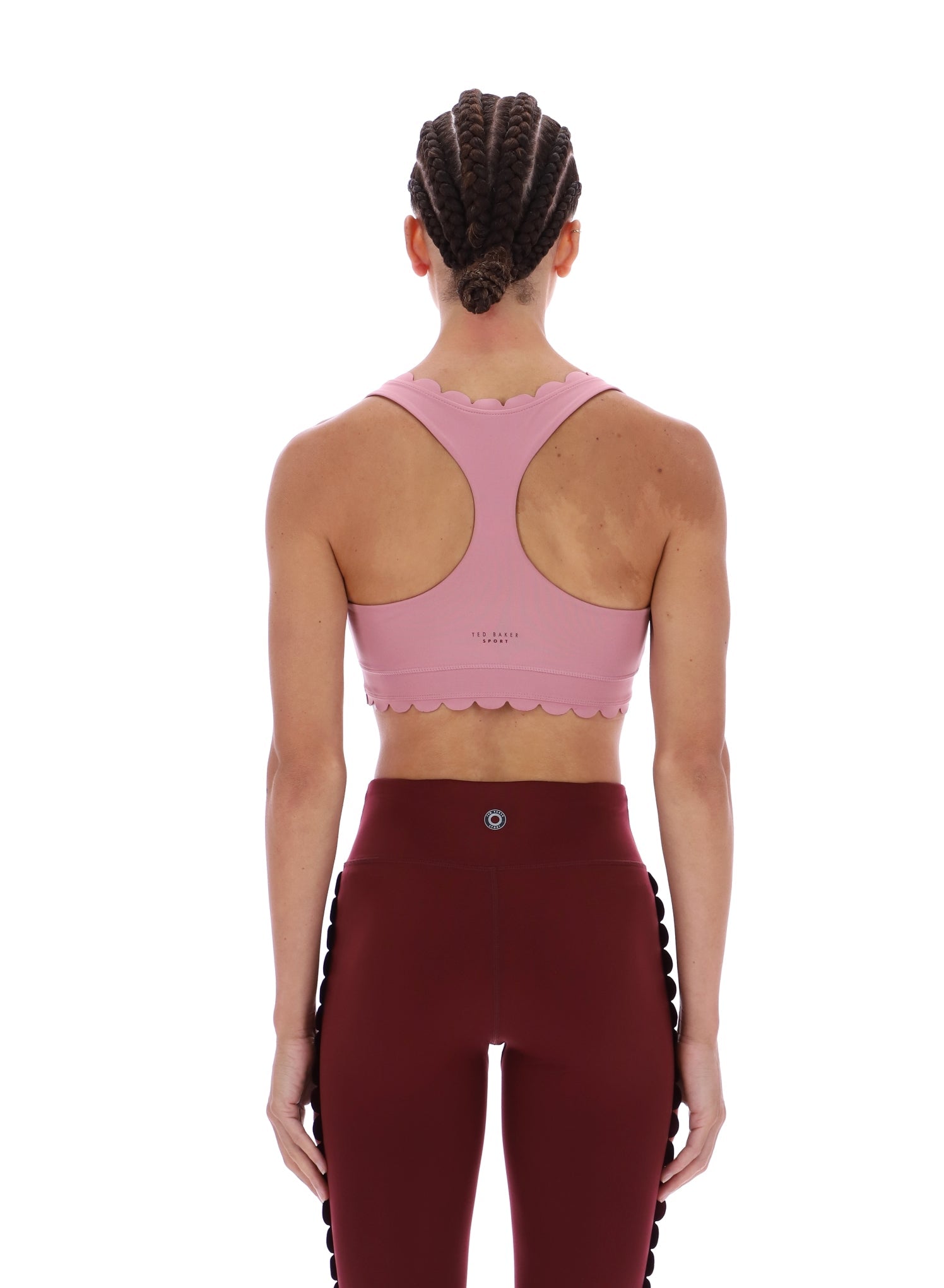 Ted Baker Sandra Scalloped Edge Racerback Yoga Bra Women's