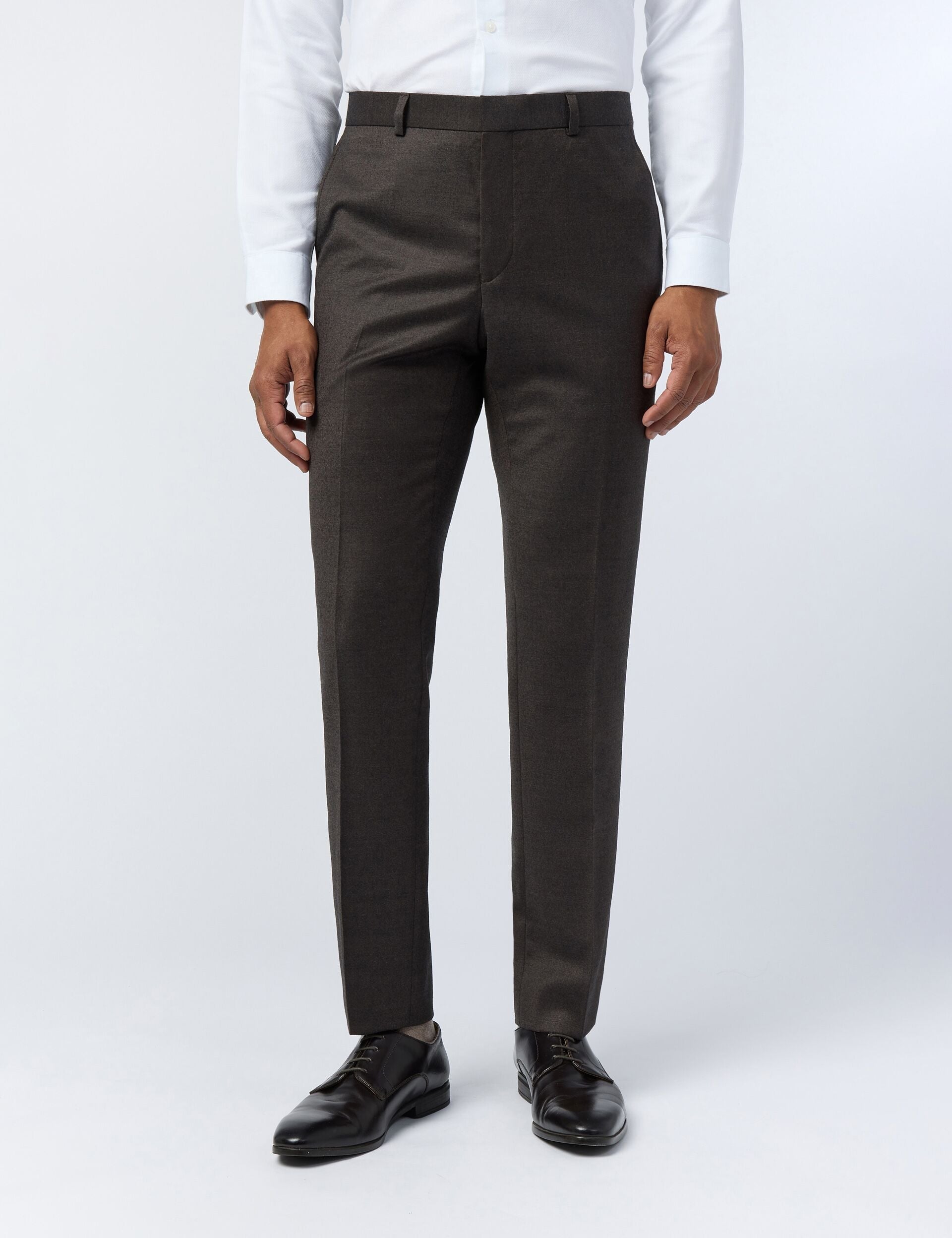 Ted Baker Byront Flannel Woolrich Slim Suit Trousers