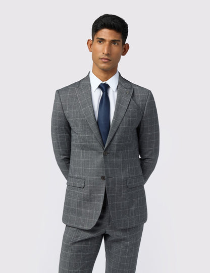 Ted Baker Hilsonj Textured Check Performance Slim Suit Jacket
