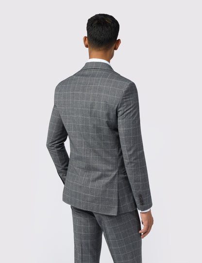 Ted Baker Hilsonj Textured Check Performance Slim Suit Jacket