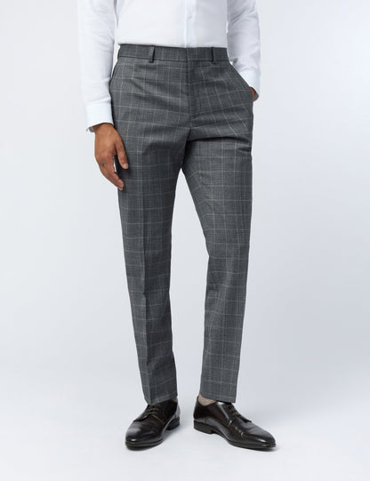 Ted Baker Hilsont Textured Check Performance Slim Suit Trousers