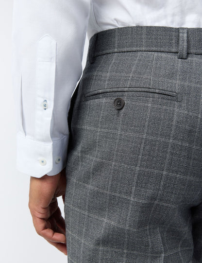 Ted Baker Hilsont Textured Check Performance Slim Suit Trousers
