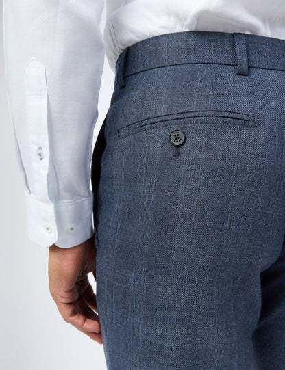Ted Baker Byrnet Tonal Check Performance Slim Suit Trousers