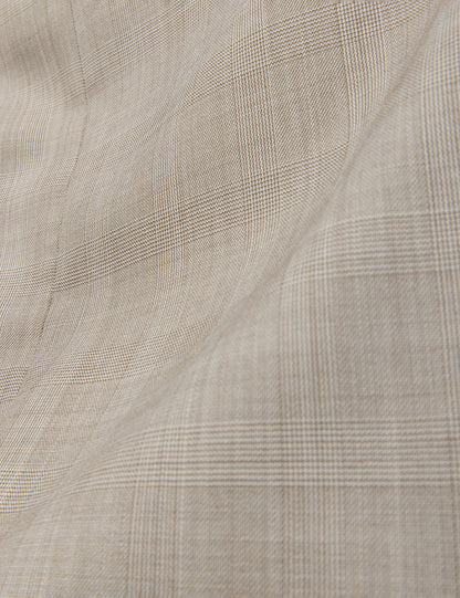 Ted Baker Donnej Taupe Check Performance Slim Suit Jacket