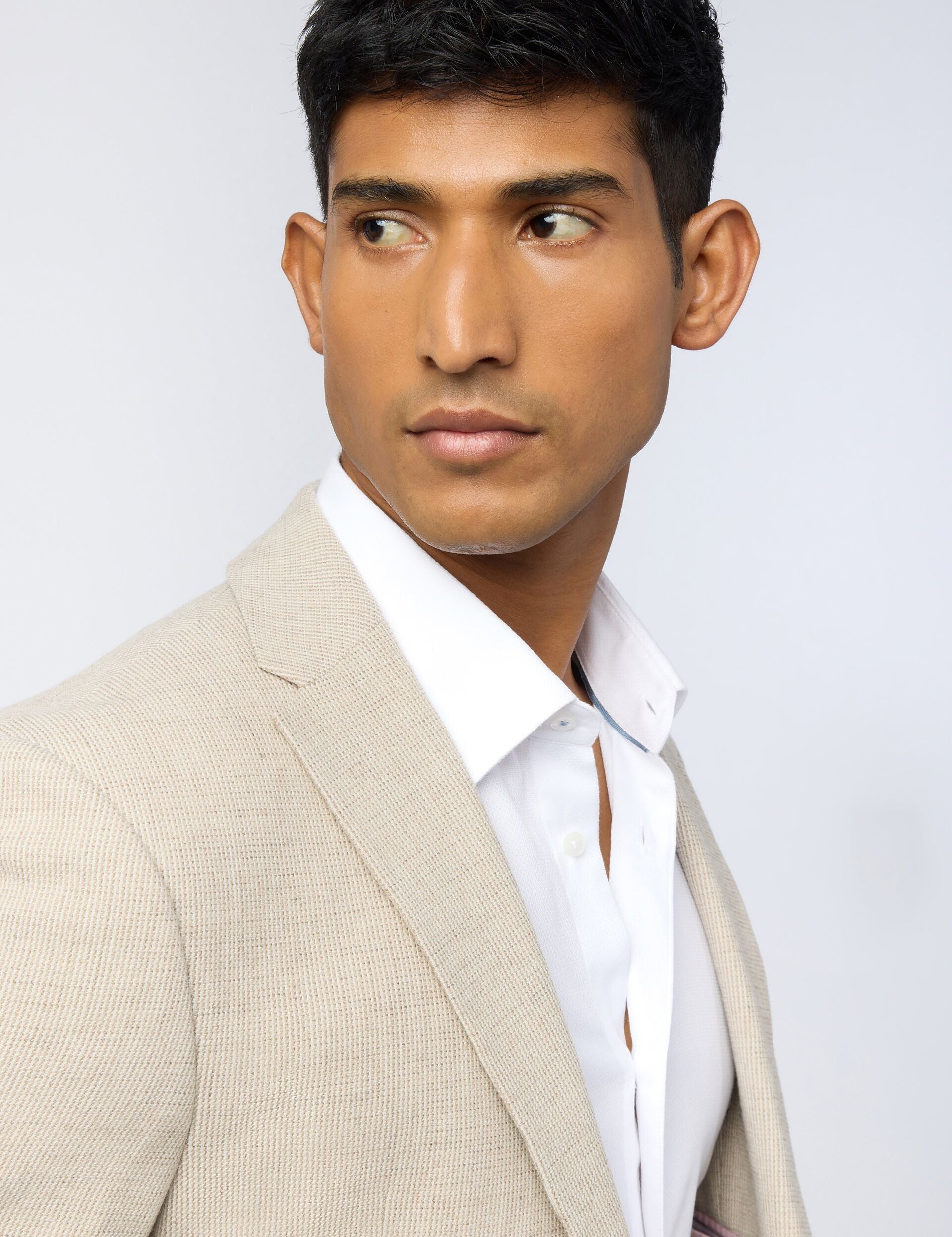 Ted Baker Monroj Micro Check Wool Rich Slim Fit Blazer