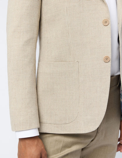 Ted Baker Monroj Micro Check Wool Rich Slim Fit Blazer