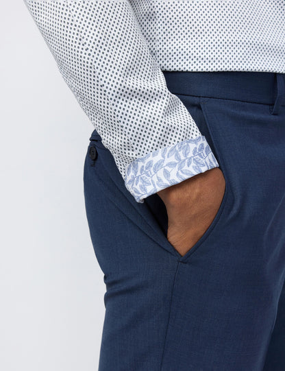 Ted Baker Ive Micro Diamond Print Sateen Slim Shirt