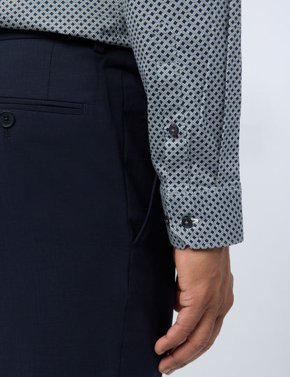 Ted Baker Lobel Geo Tile Print Sateen Slim Fit Shirt