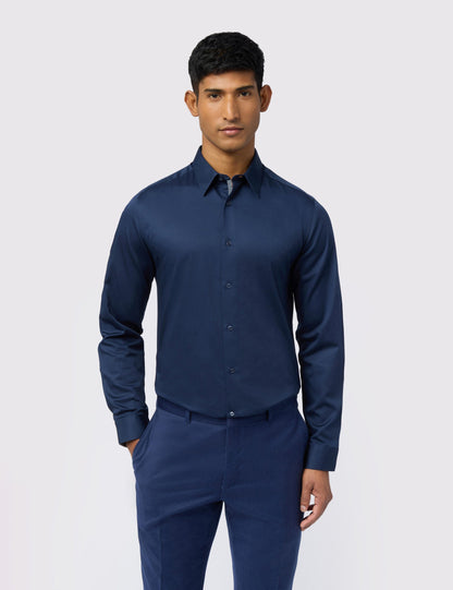Ted Baker Luuk Sateen Stretch Cotton Slim Fit Shirt