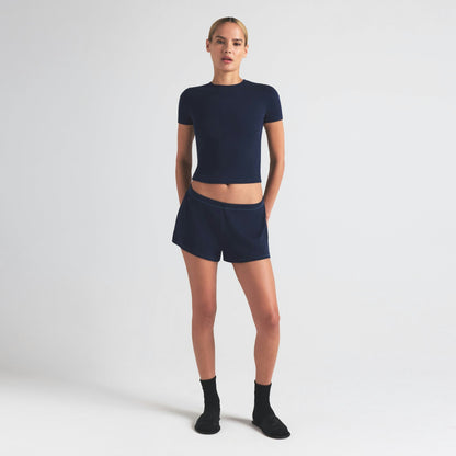 COTTON RIB LOOSE SHORT