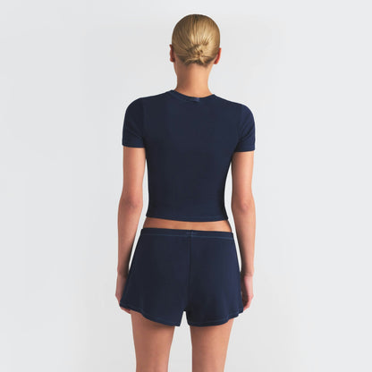 COTTON RIB LOOSE SHORT