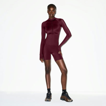 Skims Nikeskims Shine Bonded Waist 5" Biker Short Currant