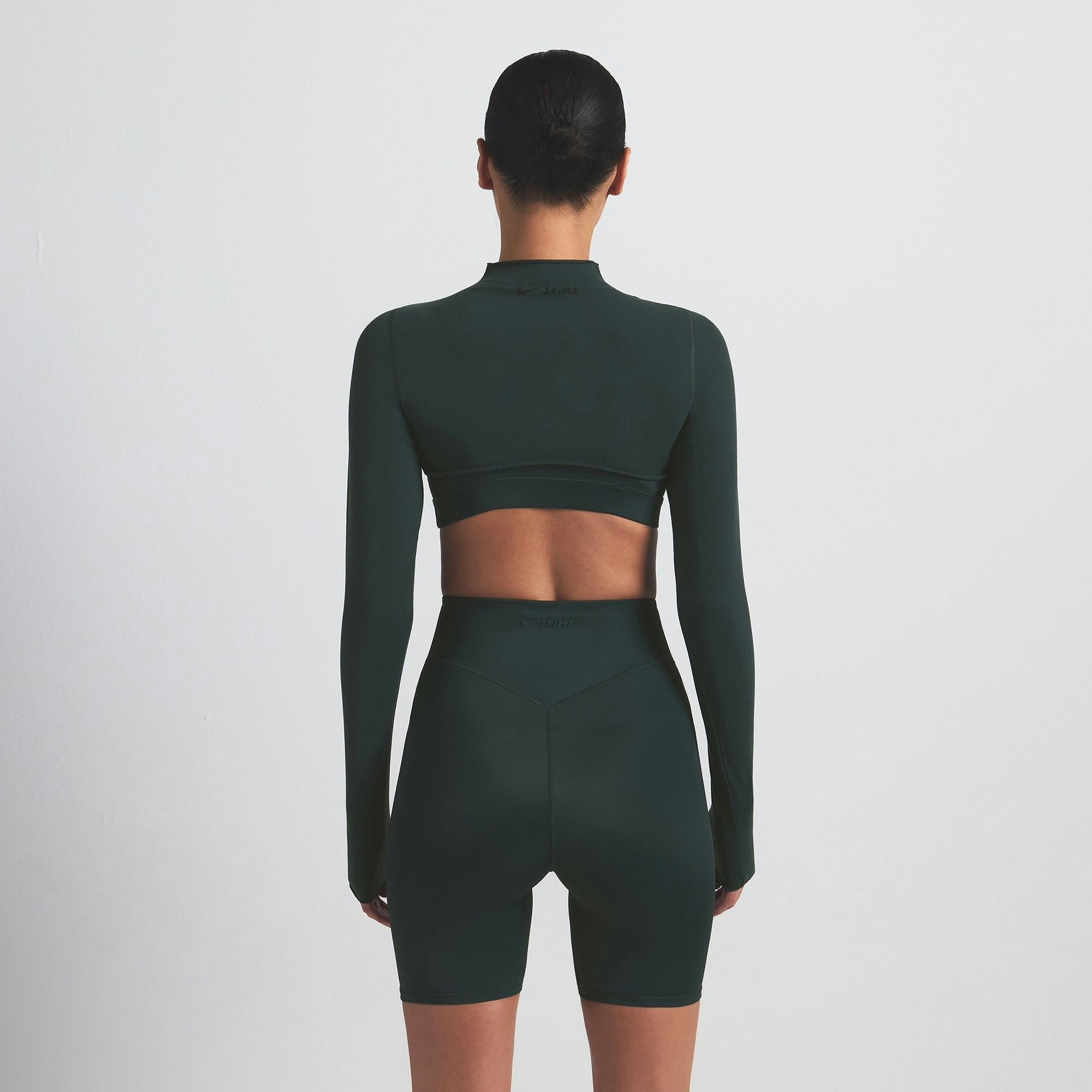 Skims Nikeskims Shine Bonded Waist 5" Biker Short Dark Teal