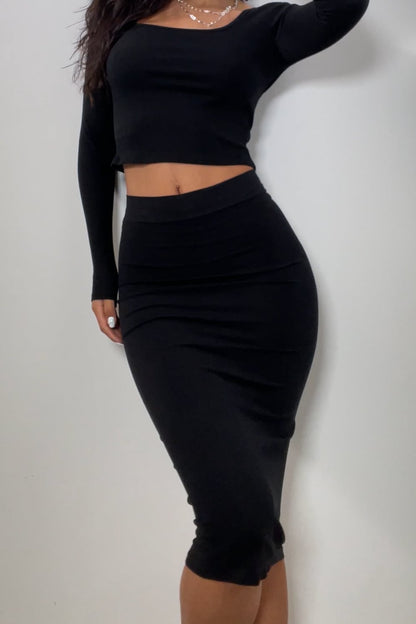 Fabletics Smooth As Hell Shaping Midi Skirt