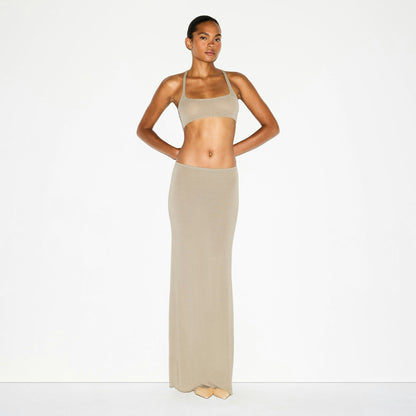 Skims Sheer Modal Long Skirt Dune