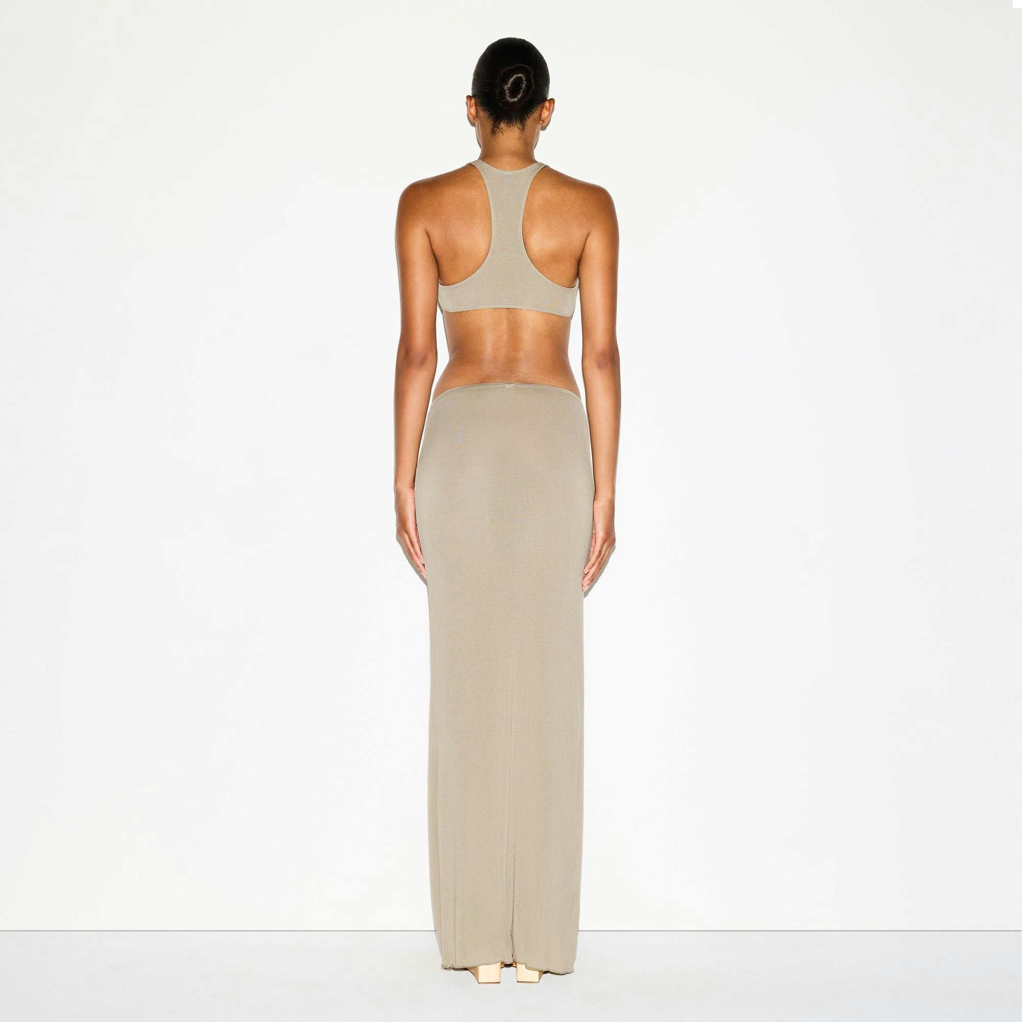 Skims Sheer Modal Long Skirt Dune