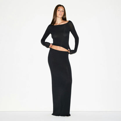 SHEER MODAL LONG SKIRT