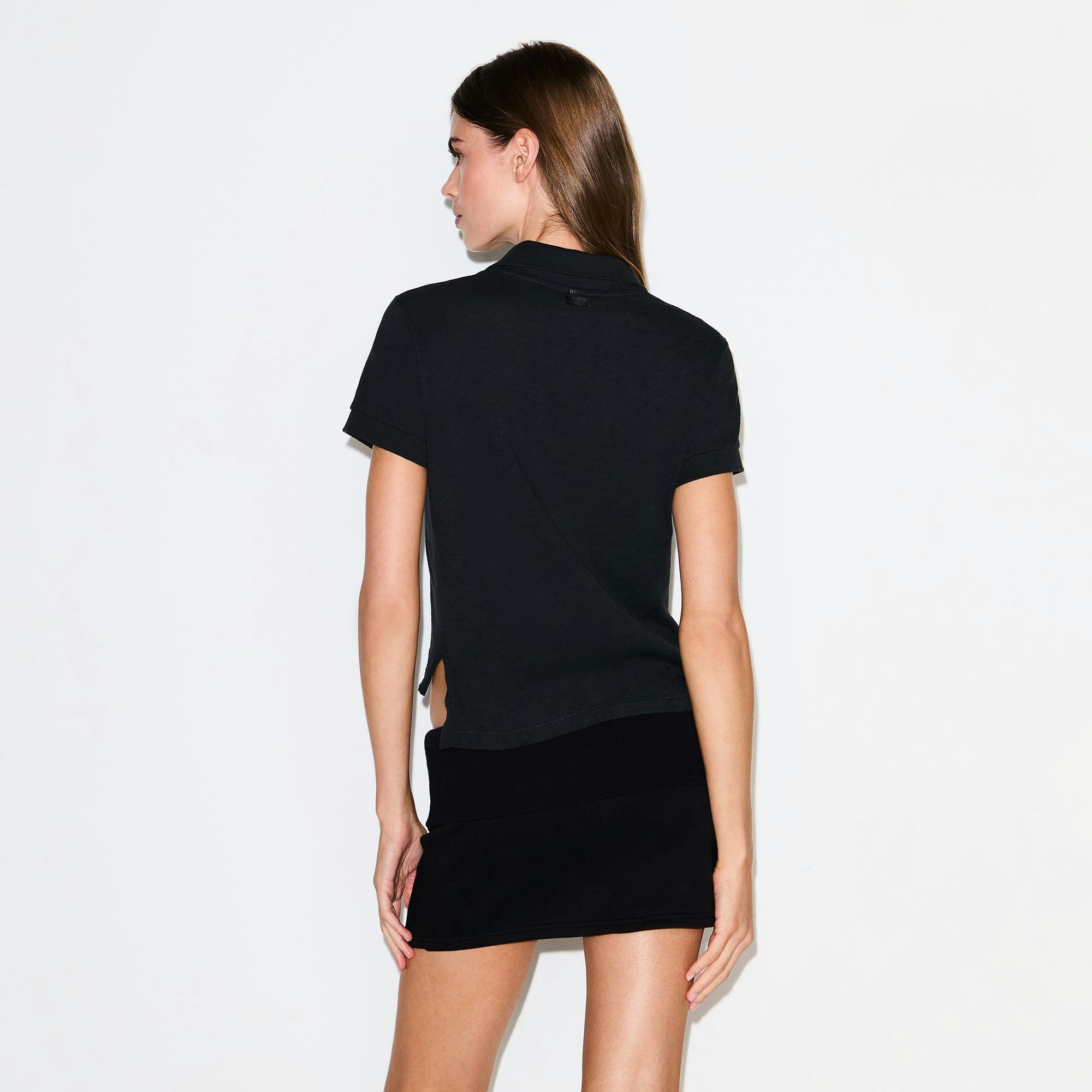 COTTON FLEECE FOLDOVER MINI SKIRT