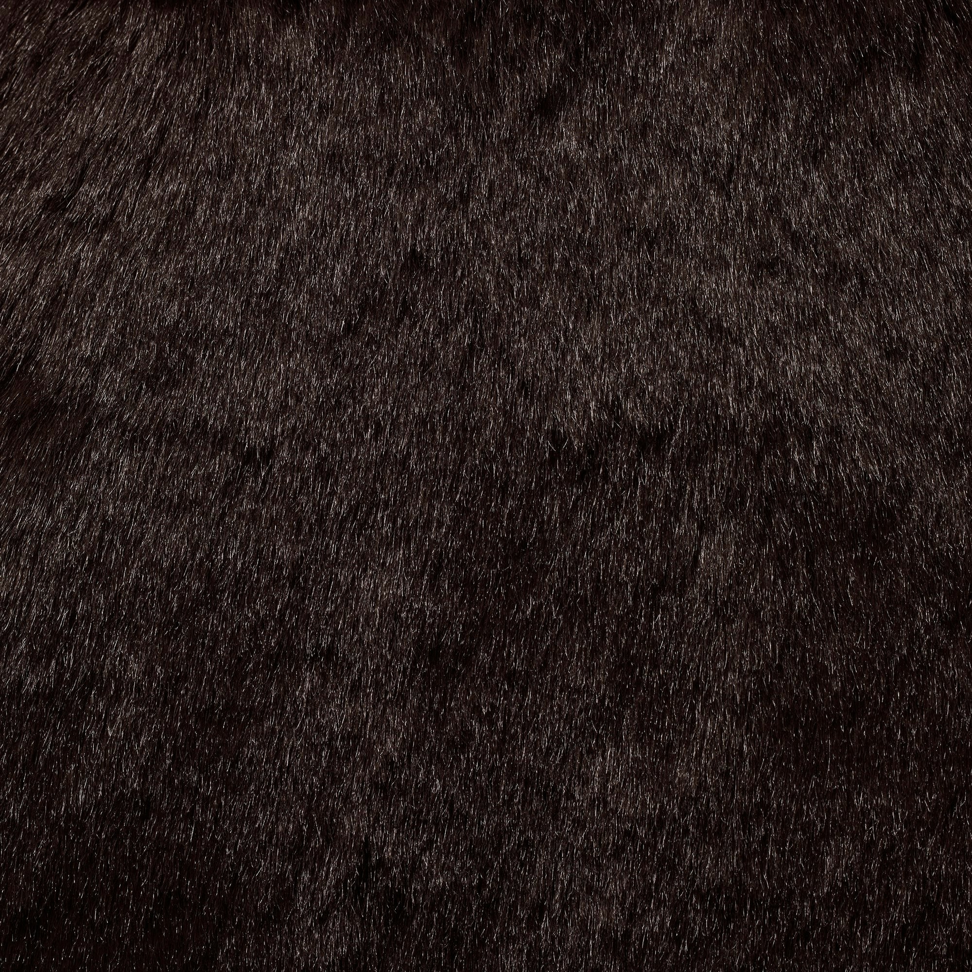 Skims Faux Fur Zip Up Jacket Espresso