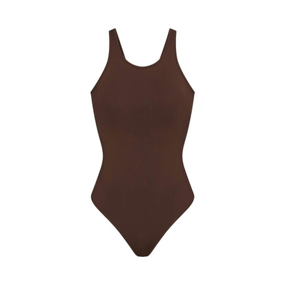 Skims Soft Smoothing Seamless Padded Bodysuit Cocoa