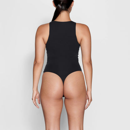 Skims Fits Everybody High Neck Bodysuit Onyx