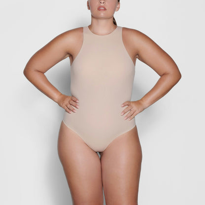 Skims Fits Everybody High Neck Bodysuit Mica